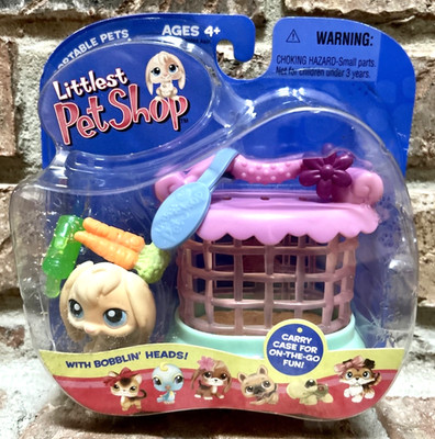 Littlest Pet Shop 2005 Portable Pets Cream & tan DWARF BUNNY 95 floppy ears