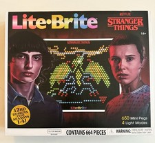 Lite Brite X Netflix Stranger Things SEALED 4 Light Modes 650 Pegs HD screen