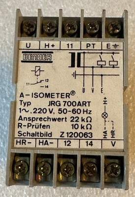 Isometer,Isolationsüberwachungsgerät  Bender  JRG700AR  Stromerzeuger Bundeswehr