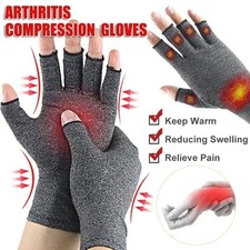 Thermal Fingerless Gloves Mens Womens Knitted Warm Winter Half Finger Mittens UK