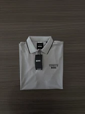 HUGO BOSS  Porsche Paule Moisture Size M Medium Men's Polo T-Shirt - Gray