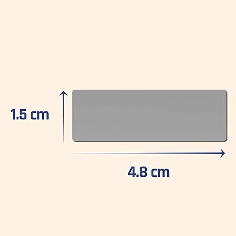 150 Pack, Rectangle Scratch off Labels Stickers, Gray - 1.9 X 0.6" - Image 2 of 4