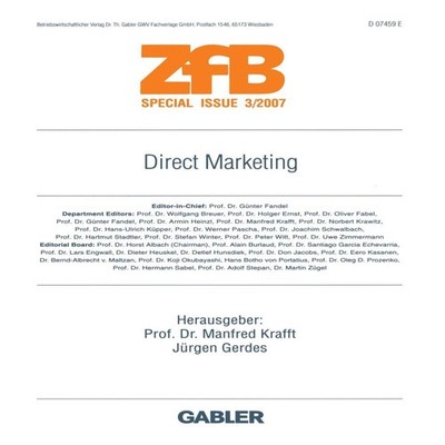 Direct Marketing Springer Nature B.V. Paperback Springer Nature B