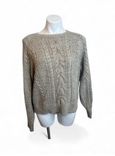 Polo Ralph Lauren Cable-Knit Crewneck Sweater Grey Size Large