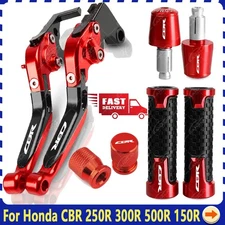 E5 Adjustable Brake Clutch Levers Handle Grips For Honda CBR 250R 300R 500R 150R