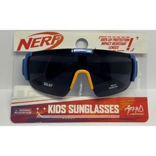 Nerf Arkaid Kids Sunglasses Blue Sport Wrap Shield UV Protection Summer Beach