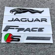 Gloss Black Set Emblem Rear Badge Decal Fits Jaguar 2017 F-pace R-dynamic Awd S