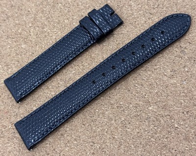 HIRSCH 18mm Crock Black Leather Watch Band Premium Quality