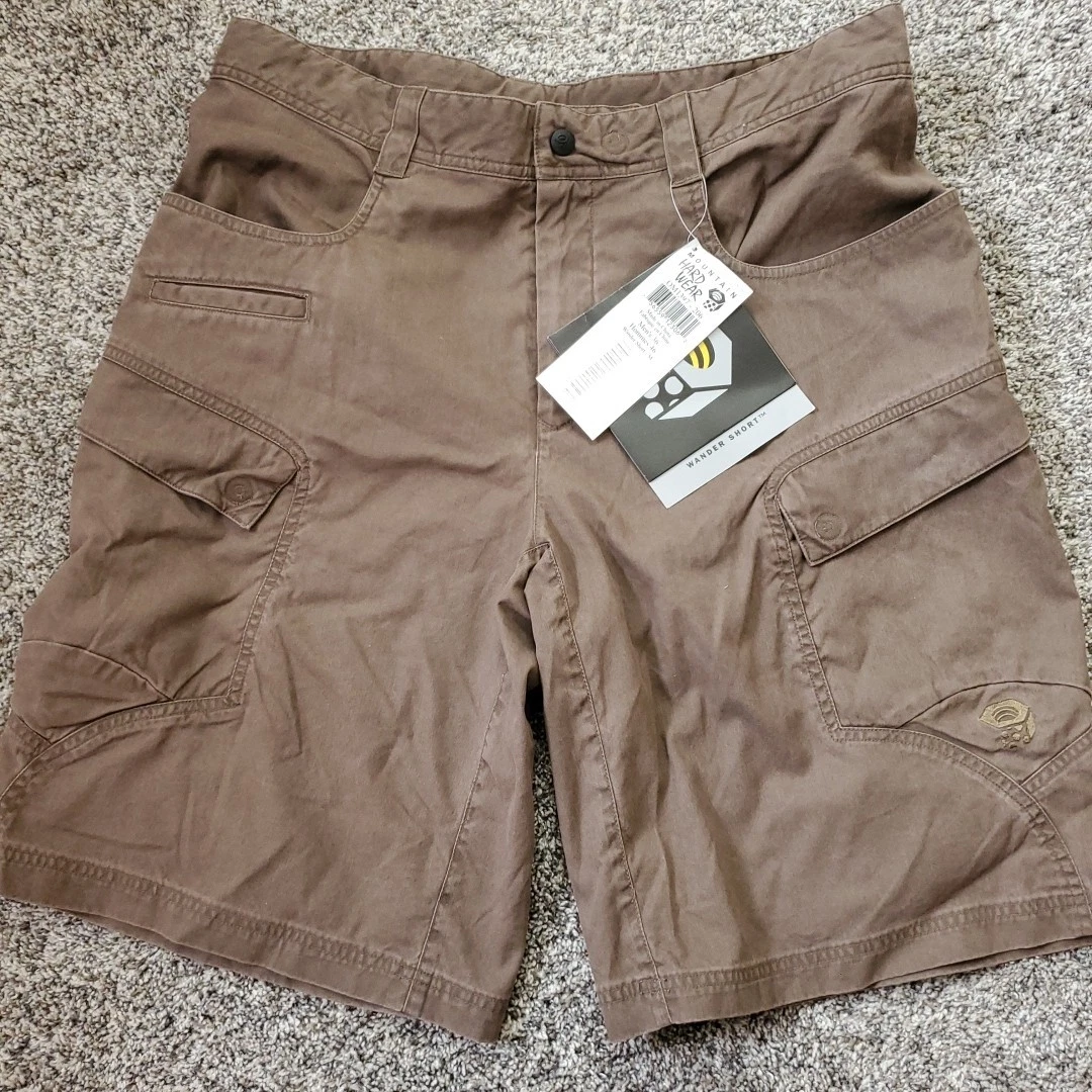 Mountain Hardwear Mens Wander Shorts Brown Sz 36 Gorpcore Hiking NWT