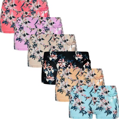 Damen 6er Pack Baumwolle Boxershorts Unterhose Slips Panty Hot Pants M-XXL 8038