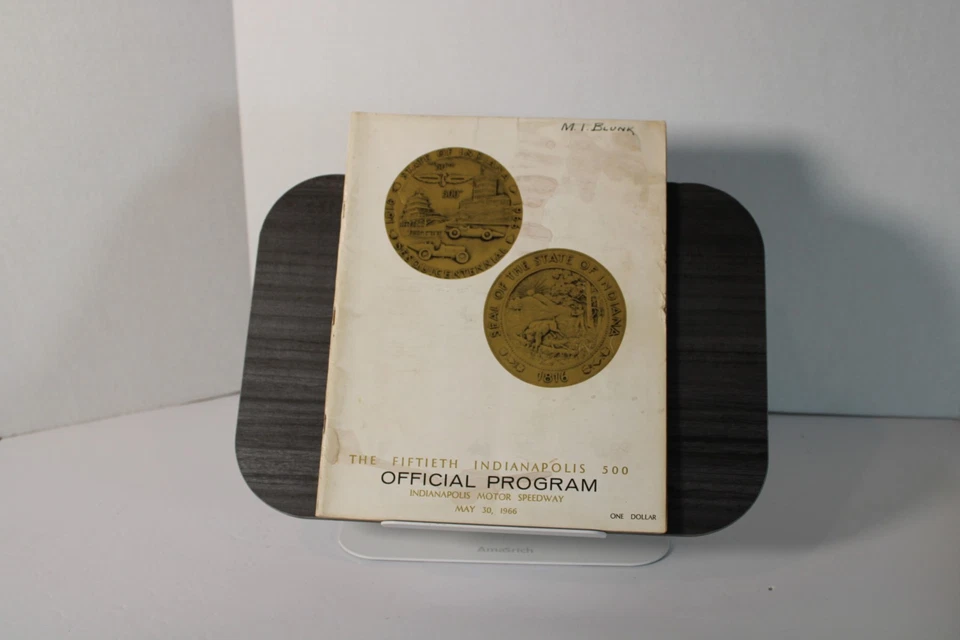 1966 Indy 500 Race Car Program! Indianapolis Auto Racing Indycar Formula One F1 - Image 4 of 4