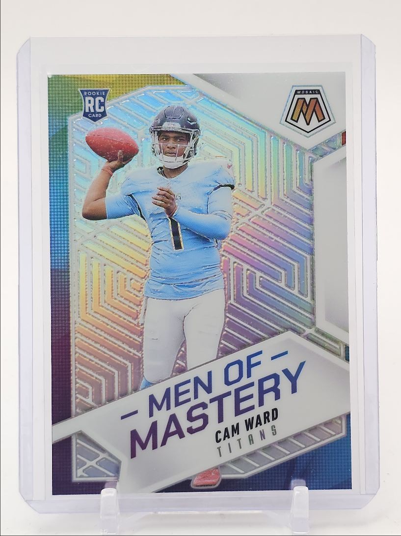 CAM WARD 2025 MOSAIC ROOKIE MEN OF MASTERY SILVER PRIZM TITANS RC Q5588