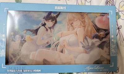 Azur Lane Acryl Ständer Block Set Ankerplatz Cheshire Atago Janus Near Mint