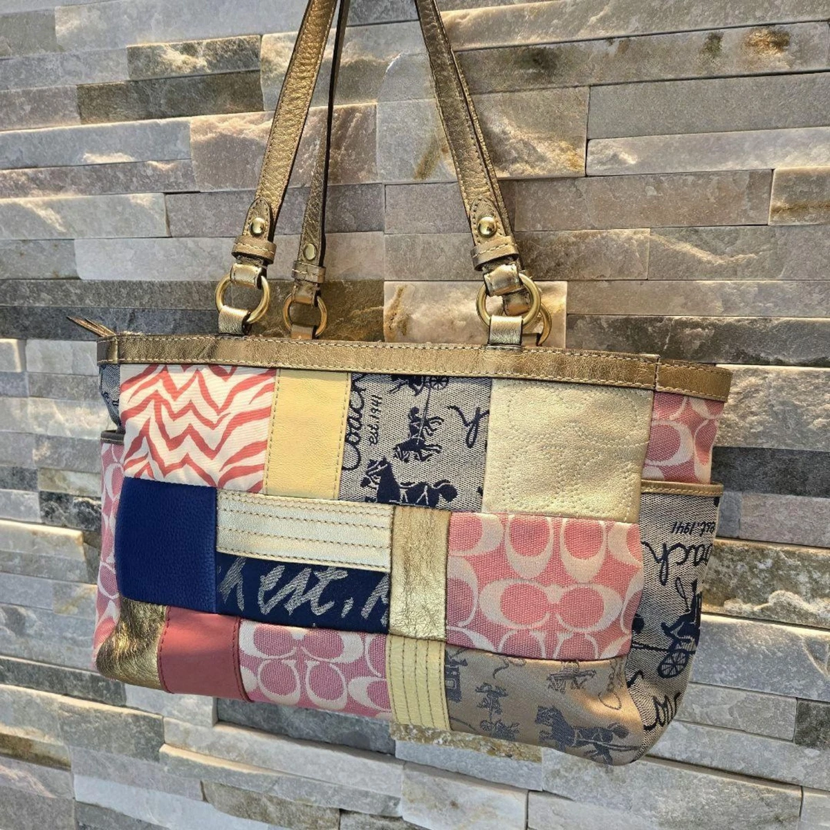 バッグ Coach Patchwork Tote Bag Signature Coach Patchwork Tote Bags for Women for sale | eBay