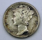 1927 S Mercury Dime 90% Silver San Francisco Mint VG / F
