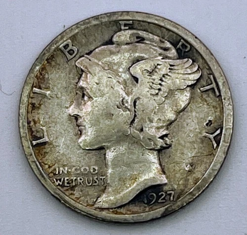 1927 S Mercury Dime 90% Silver San Francisco Mint VG / F