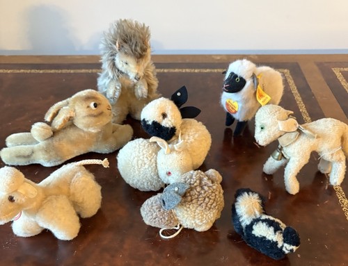 Vintage Steiff Animals Lot Snobby Poodle Lamby Begging Joggi Rabbit ...