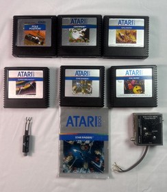 Lot of (6) Atari 5200 Games with Original Switch Box and a T V RF Adapter.