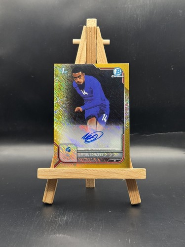 2022 Bowman Chrome UEFA U21 Euro Miguel Azeez 17/50 1st Auto Gold Shimmer SP