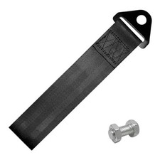 Racing Tow Strap, Stylish JDM Car Bumper Tow Strap Trailer Hook Belt for Black