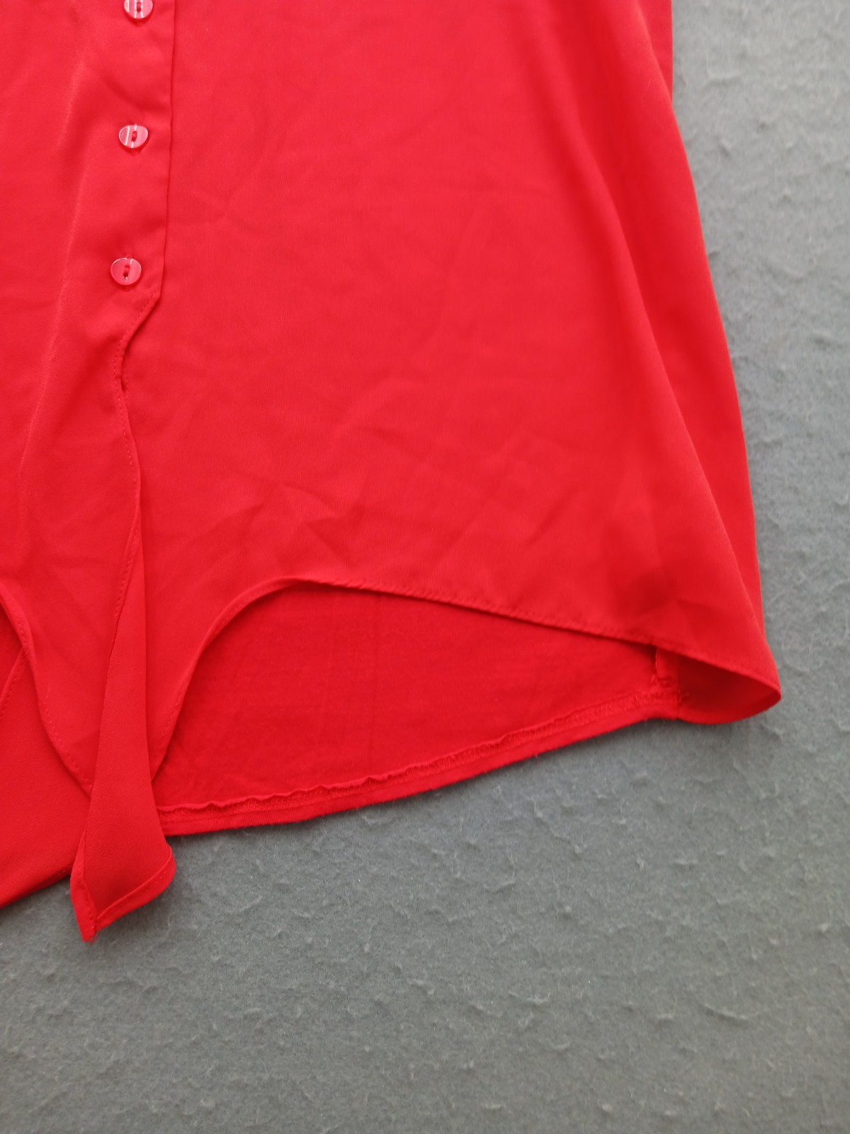 Fortune + Ivy Women L Blouse Red Rayon Blend