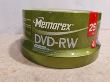 Memorex DVD-RW Rewritable Discs 25 Pk Pack NEW SEALED 4.7 GB 120 Min