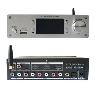 4K HDMI 5.1 Audio Decoder BT 5.0 DAC Lossless Player For DTS U Disk RH-699X