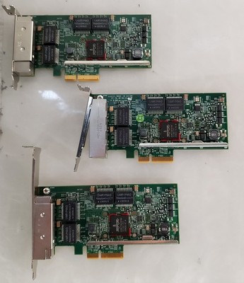 Lot of 3 Dell Broadcom 0KH08P 1GB Quad Port Ethernet Server Adapter