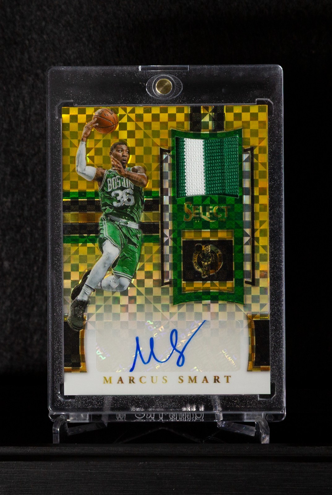 Marcus Smart Panini Select 2017-18 Gold Patch Auto /10