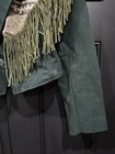 Vintage Jacket Small Green Multicolor With Fringe Western Collection Made In USA — photo 3