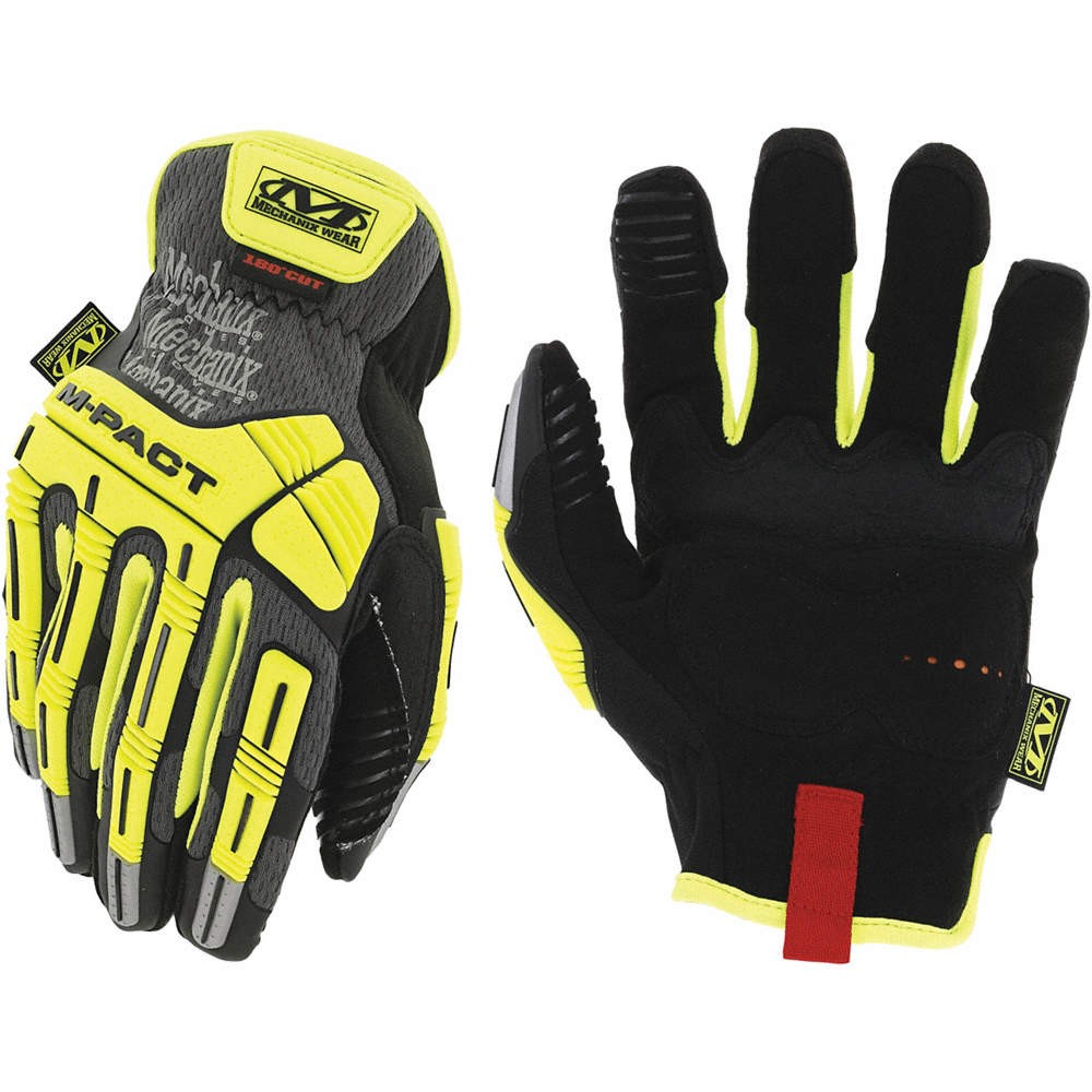 MECHANIX WEAR SMC-C91-011 Mechanics Gloves,Hi-Vis Yellow,11,PR 464F14