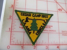Los Angeles Area council collectible 1955 Cedar Camp c/e patch (bS)