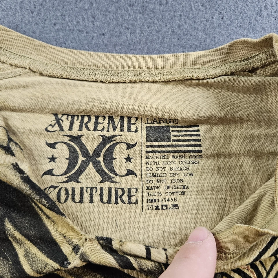 Camiseta Grunge Motociclista Xtreme Couture Estampado Completo Y2K Talla Grande ENVÍO RÁPIDO Foto 4 de 4