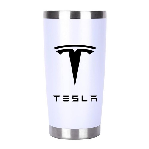 Bicchiere isolato Tesla Elon Musk 20 oz nero bianco rosso navy - Foto 4 di 10