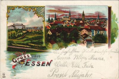 CPA AK GRUSS AUS ESSEN LITHO GERMANY (989990)