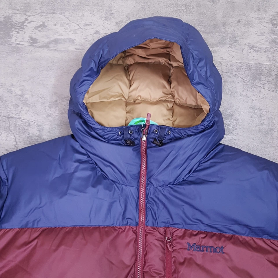 MARMOT Guides 700 Duck Down Hoody Puffer Jacket Mens 3XL Tall Port Royal Navy - Image 3 of 4