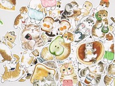 50 pcs  lots Cat Pet Sticker cute cat stickers  Waterproof Sticker
