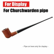 9mm Black Pipe Mouthpiece Long Straight Pipe Stem for Churchwarden Tobacco Pipe