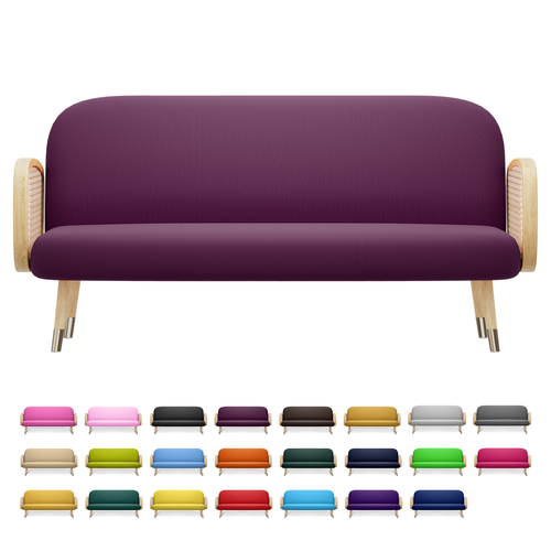 Purple Queen Size Slipcovers Washable Sofa Protector Armless Stretch Futon Cover - Picture 10 of 10