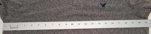 American Eagle Mens Polo Shirt Medium Gray Short Sleeve Standard Fit Casual - Picture 4 of 8