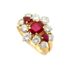 CHAUMET Ring Ruby Diamond K18YG US#6~6.25 P0026141