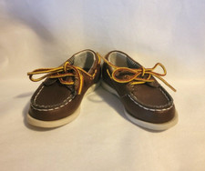 OshKosh Bgosh Brown Boat Baby Boys Shoes sz 5