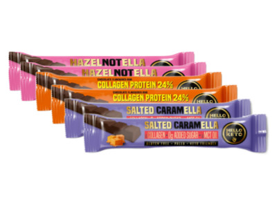 6 x 40g Keto Kollagen Bar Protein Riegel Schokolade Salzkaramell Nougat Collagen