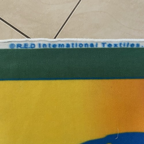 2x vintage fleece panels one is second. bright peace sign 125cm x 150cm - Picture 2 of 10
