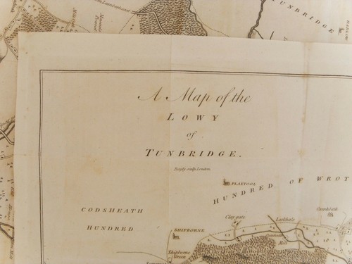 1797 LARGE MAP the HUNDRED of WACHLINGSTONE in KENT 223 YEARS OLD! GEN. ORIGINAL - Picture 2 of 2