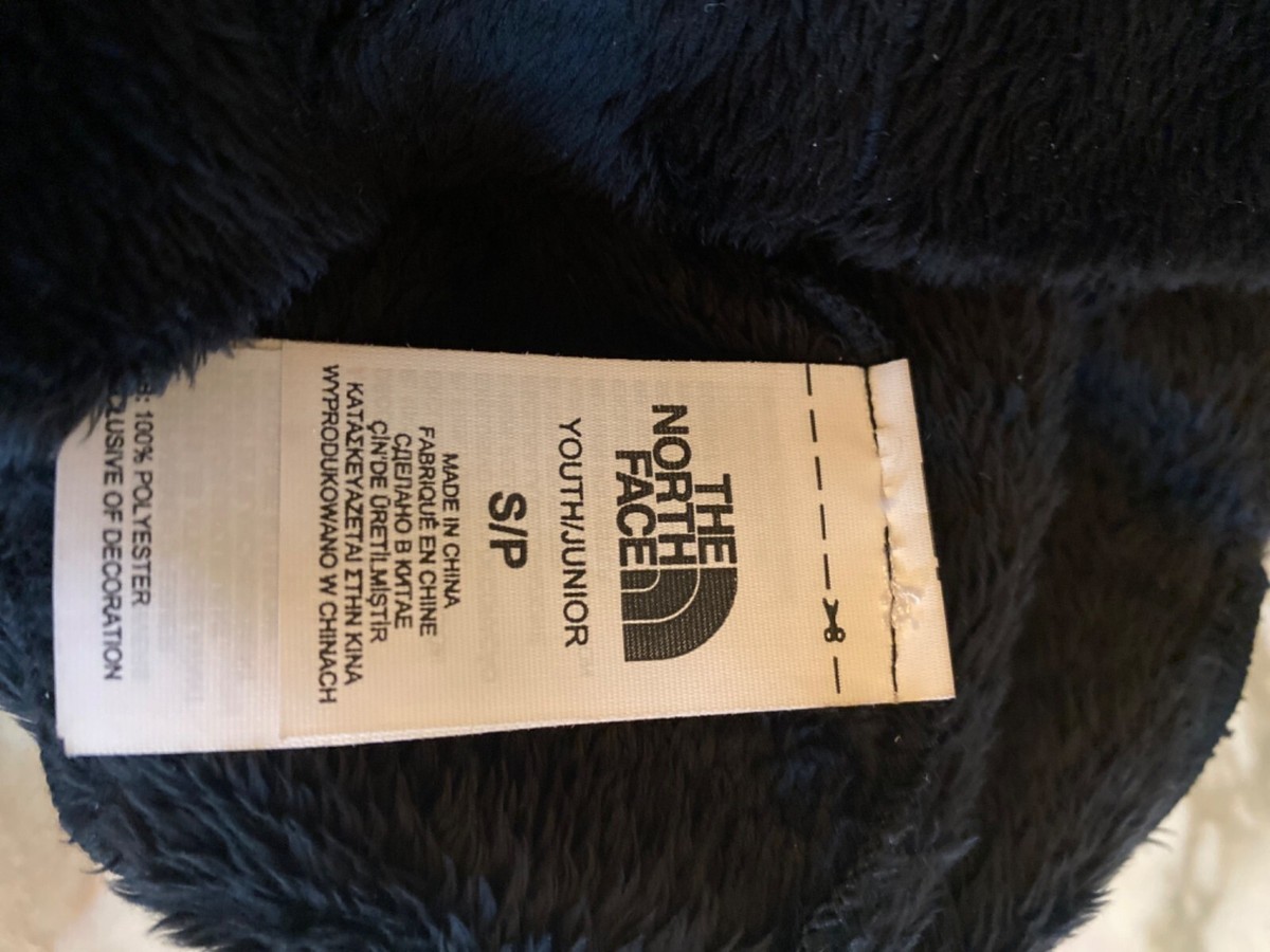 North Face youth Black Fleece Beanie Skull Ski Cap Hat Small