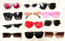 Lot of 12 Mixed Women's Sunglasses, good condition various styles  colors