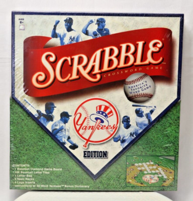 SCRABLLE MLB New York Yankees Baseball Edition New Vintage 2007 Hasbro Games