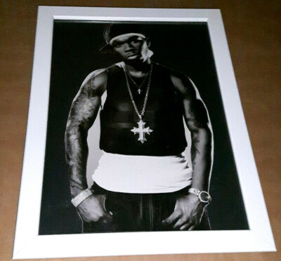 50 Cent - Cross - Foto/Collage-Wandbild (gerahmt; A4, Curtis Jackson)