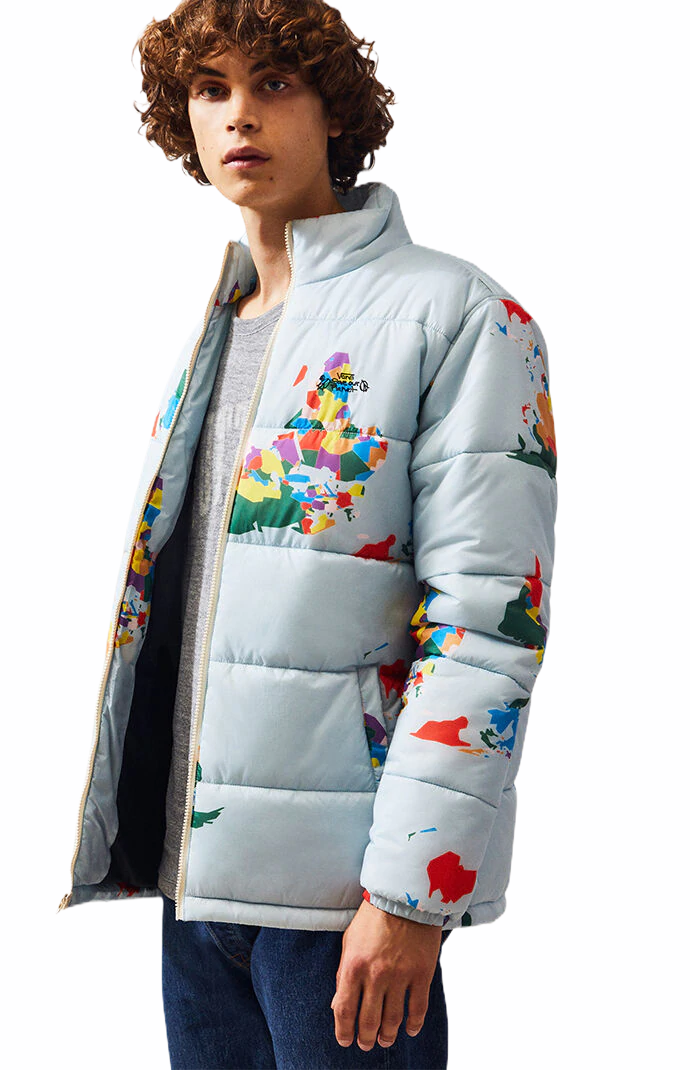 VANS Save Our Planet Puffer Jacket Size 